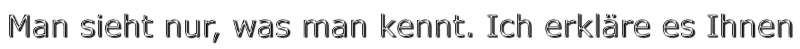 Man sieht nur, was man kennt. Ich erkläre es Ihnen